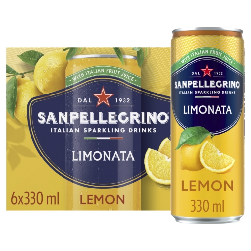Picture of SAN PELLEGRINO LEMON 330ML CAN 4PK x 6