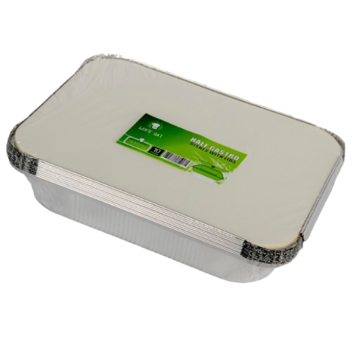 Picture of WH HALF GASTRO FOIL CONT & LIDS 10pk x 15