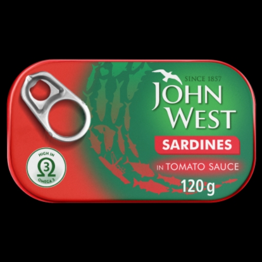 Picture of JOHN WEST SARDINES IN TOMATO 120G x 12