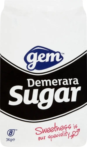 Picture of GEM BROWN DEMERARA SUGAR 3KG x 4