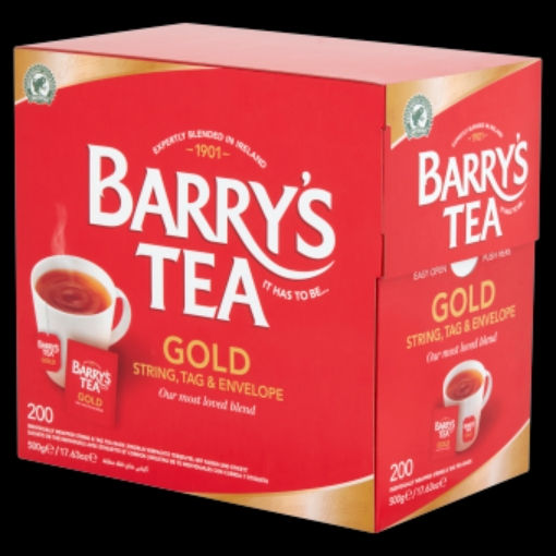 Picture of BARRYS GOLD STRING & TAG TEA BAGS 200S