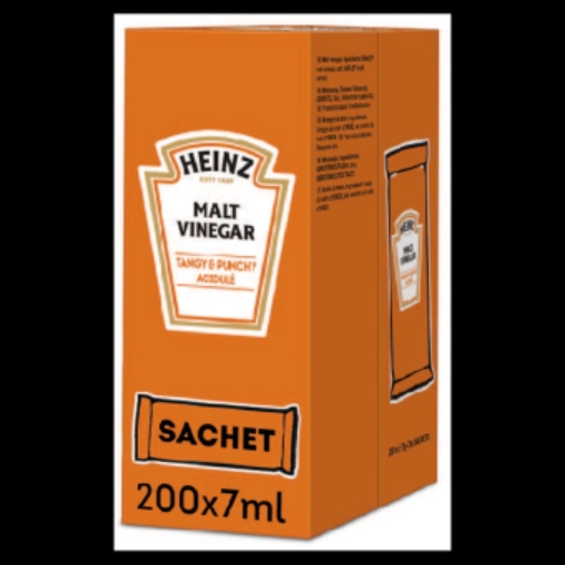 Picture of HEINZ MALT VINEGAR SACHETS 7ML x 200