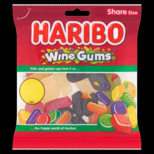 Picture of €1.25 HARIBO WINE GUMS BAG 140G X 30