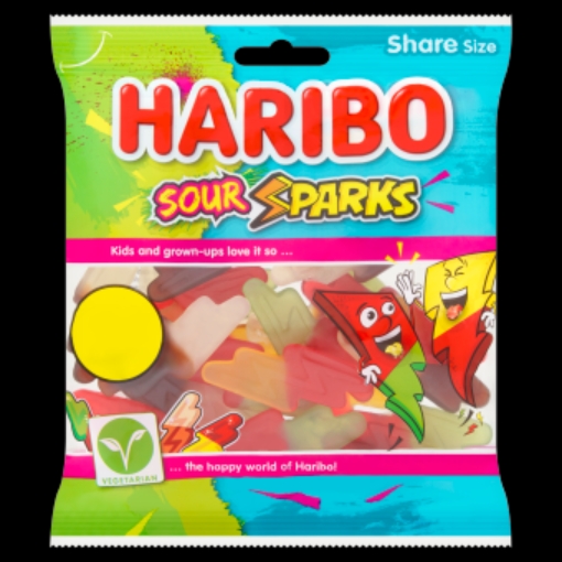 Picture of €1.25 HARIBO SOUR SPARKS BAG 140G X 30