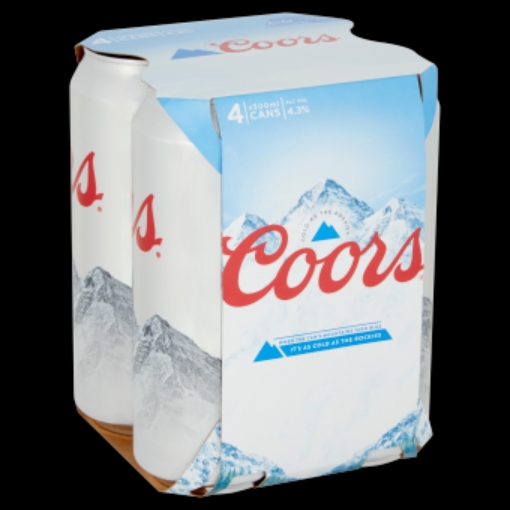 Picture of COORS LIGHT CANS 500ML 4PK x 6 DRS