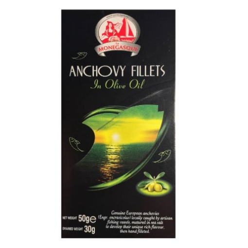 Picture of LA MONEGASQUE ANCHOVIES IN OIL 50G x 24