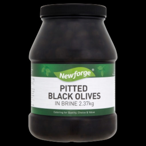 Picture of NEWFORGE PITTED BLACK OLIVES 2.37KG x 2
