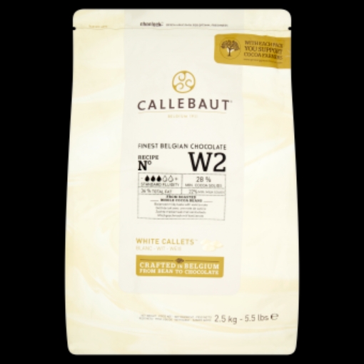 Picture of CALLEBAUT WHITE CHOCOLATE CALLETS 28% 1 x 2.5KG