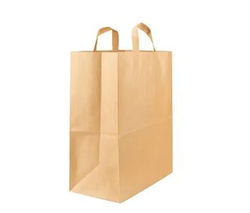 Picture of MED BROWN KRAFT CARRIER BAG HANDLE 8.5x13x9.75"