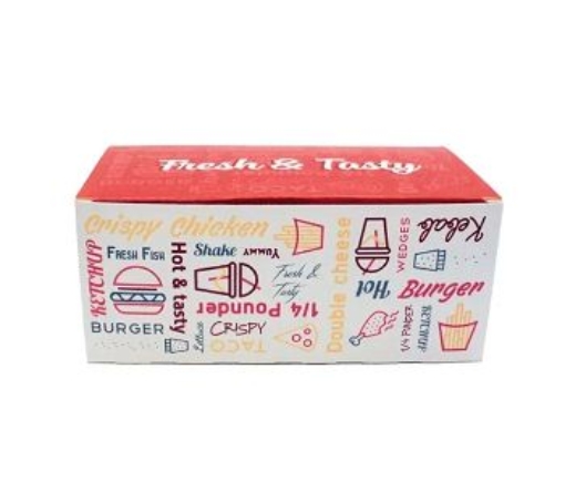 Picture of MEDIUM SNACK BOX FOLDED 168x94x65MM