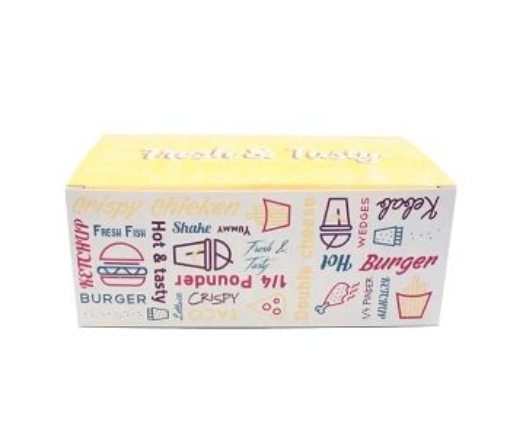Picture of LARGE SNACK BOX FOLDED 175x104x70MM