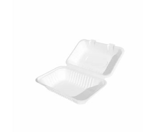 Picture of 9x6x2 1 COMPARTMENT BAGASSE MEAL BOX 50PK x 4