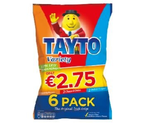 Picture of TAYTO ASSORTED 6PK x 16 FLASHED €2.75