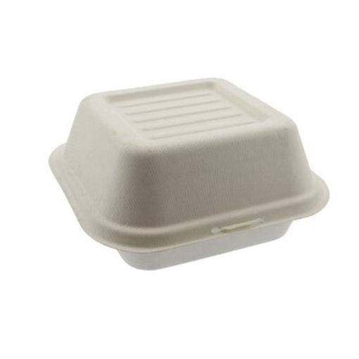 Picture of LEAFWARE BAGASSE 6" BURGER BOX 100PK x 4