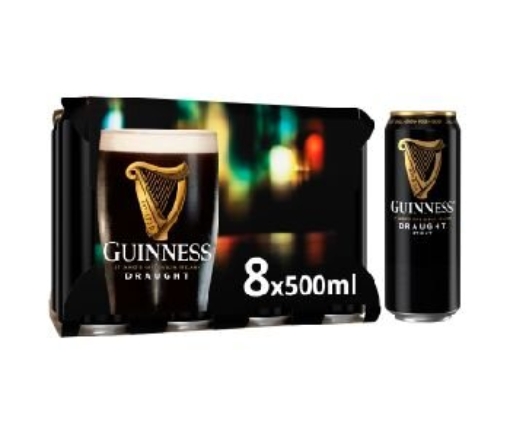Picture of GUINNESS DRAUGHT CAN 500ML 8PK x 3 DRS